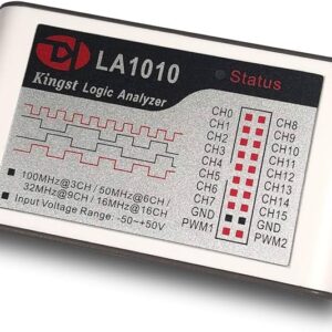 Kingst LA1010 USB Logic Analyzer 100M max sample rate,16Channels,10B samples, MCU,ARM,FPGA debug tool english software