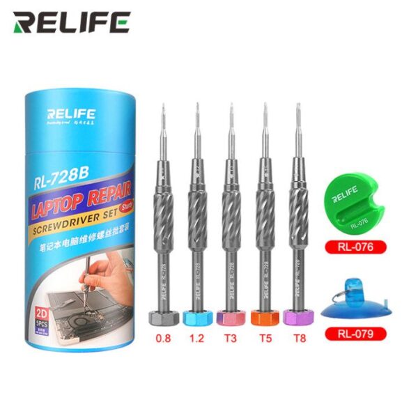 Relife RL-728A Strong Magnetic Adsorption S2 Bits Screwdriver Set Special for Mobile Phone Repair