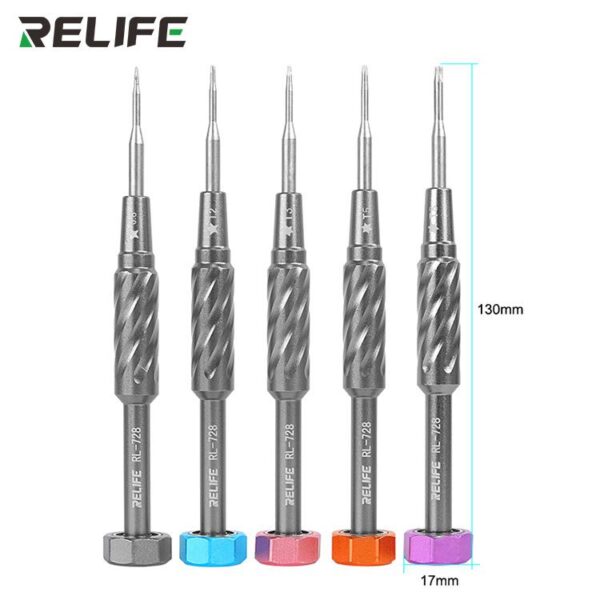 Relife RL-728A Strong Magnetic Adsorption S2 Bits Screwdriver Set Special for Mobile Phone Repair
