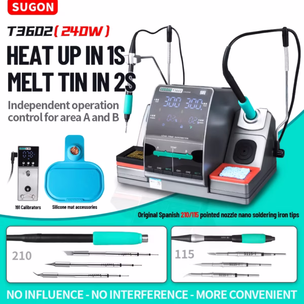 S7d4a24d70727463bacb257c0fb20c3d1U SUGON T3602 240W Professional Dual Soldering Station