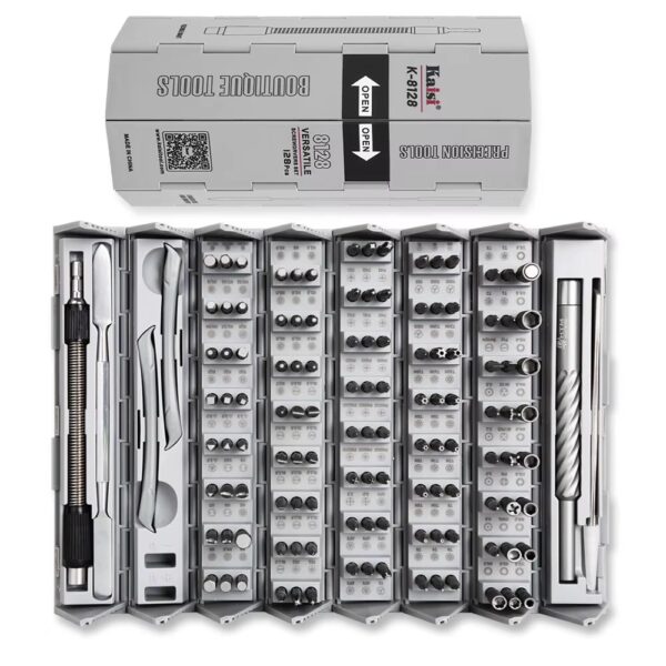 Kaisi K-8128 128-in-1 Precision S2 Alloy Steel Precision Screwdriver Set
