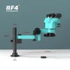 RF4 RF7050PRO-F019 Trinocular Microscope Head 7-50X Simul Focal Continuous Zoom Stereo Microscope Phone PCB Soldering