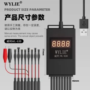 Wylie WL-638 Smart Boot Power Cable for iPhone 6-15Pro Max with USB Input Interface