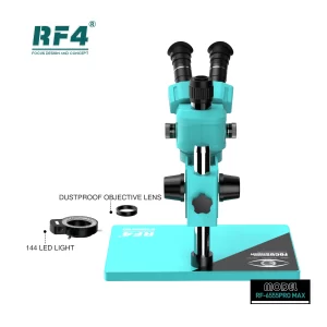 RF4 RF-6555PRO MAX Binocular Stereo Microscope 6.5X-55X Continuous Zoom Magnification for Mobile Phone PCB SMD Repair Microscope