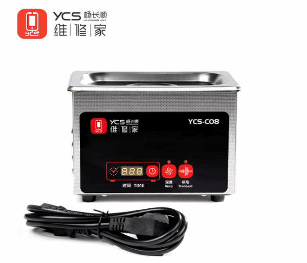 YCS-C08 0.8L Ultrasonic Cleaner For Motherboard Glasses Watches Deep Cleaning Repair Tools