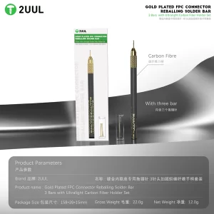 2UUL SC98 Gold Plated FPC Connector Reballing Solder Bar 3 Bars with Ultralight Carbon Fiber Holder Set