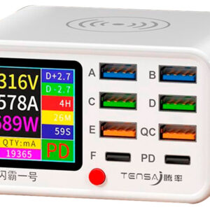 TENSA SHANBA NO.1 6USB+PD Display Charger