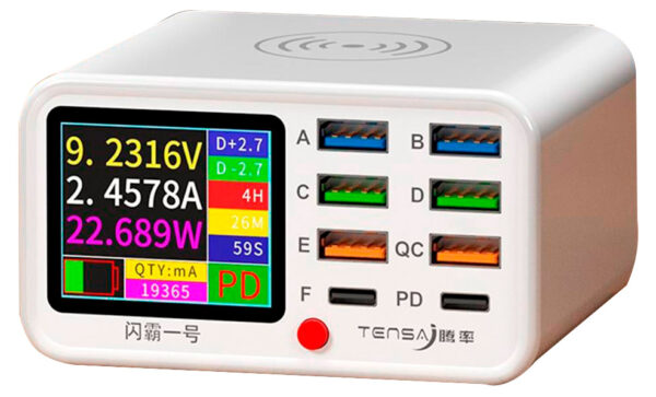 TENSA SHANBA NO.1 6USB+PD Display Charger