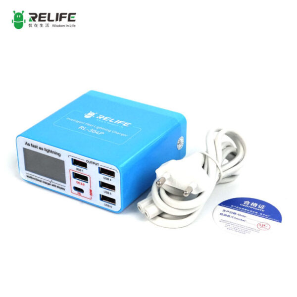 RELIFE RL-304P Smart 6-port digital display lightning charger