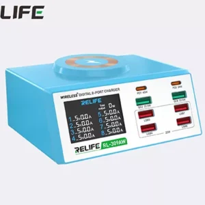 RELIFE RL-309AW Wireless digital display 8-port charger RL-309AW