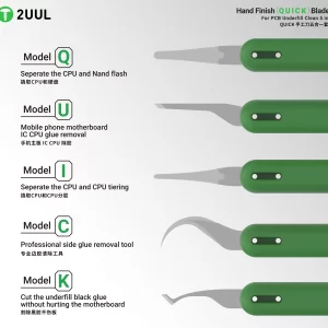2UUL DA22 Hand Finish QUICK Blades Set for PCB Underfill Clean