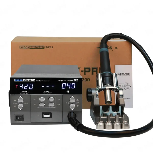 Sugon 8620DX-Pro 1300W High Power Heat Gun Digital Display Desoldering Rework Station