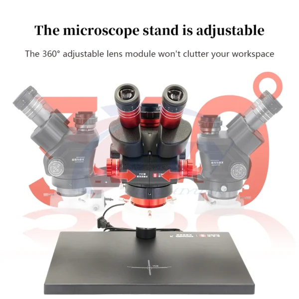 YCS-6558X Trinocular Stereo Zoom Microscope