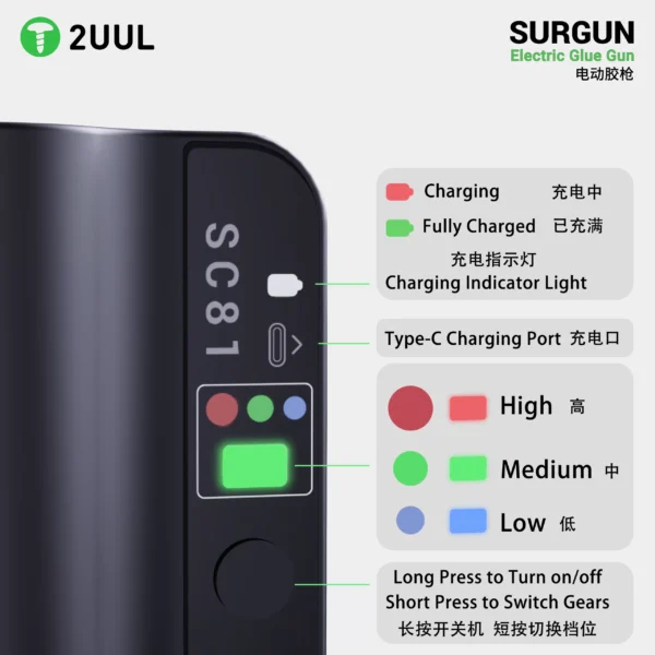 2UUL SC81 SurGun Actuated Glue Gun