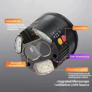 YCS Integrated Microscope Positioning Light Source with UV Curing Scalable Thermal Imaging & Fan