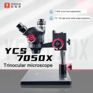 YCS 7050X 7-50X Trinocular Stereo Microscope