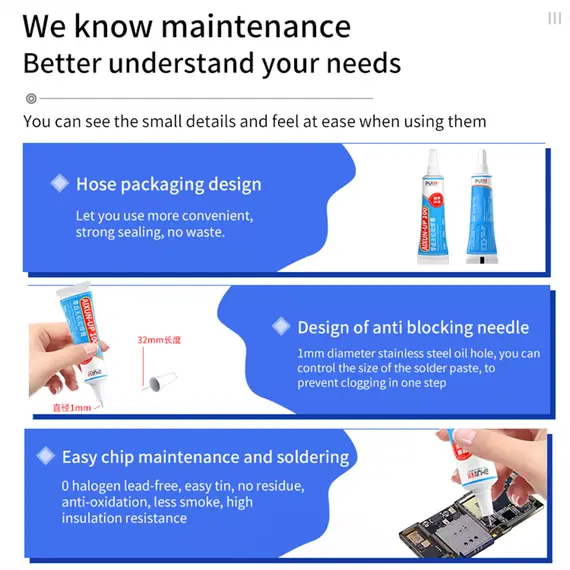 AiXun UP100 Lead Free Solder Paste Flux Zero Halogen