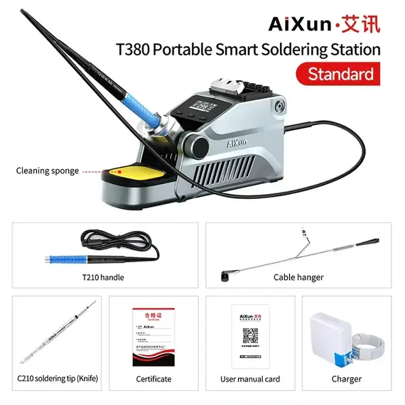 AiXun T380 80W Portable Smart Soldering Station