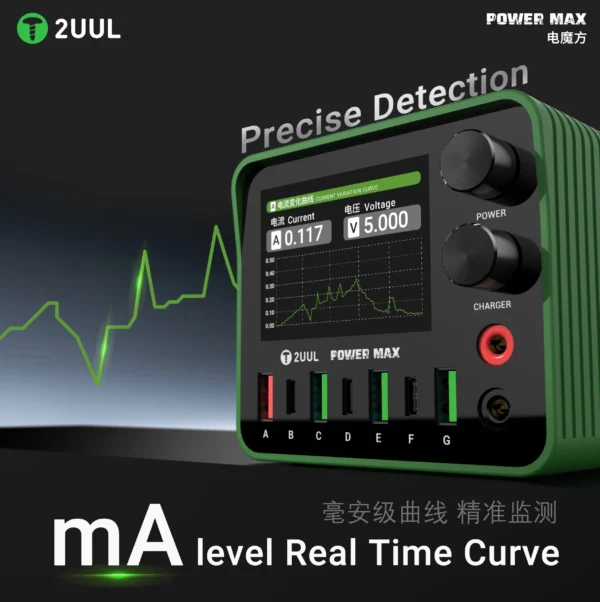 2UUL PC01 Power Max 200W Multi-Port Charger Adjustable Voltage Integrated Power Supply