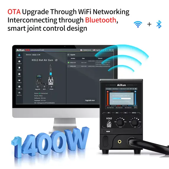 AiXun H312 1400W Intelligent Hot Air Gun Station