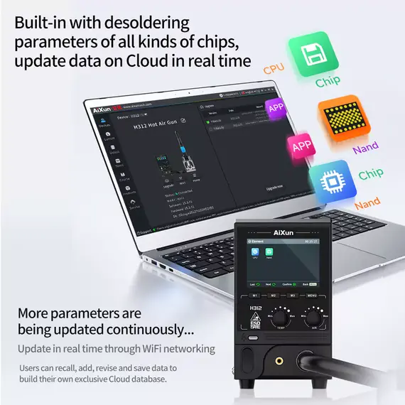 AiXun H312 1400W Intelligent Hot Air Gun Station