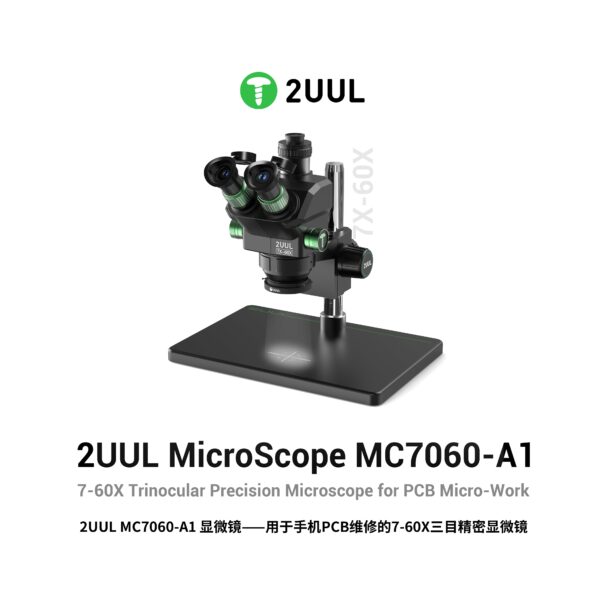 2UUL MC7060-A1 7-60X Trinocular Microscope