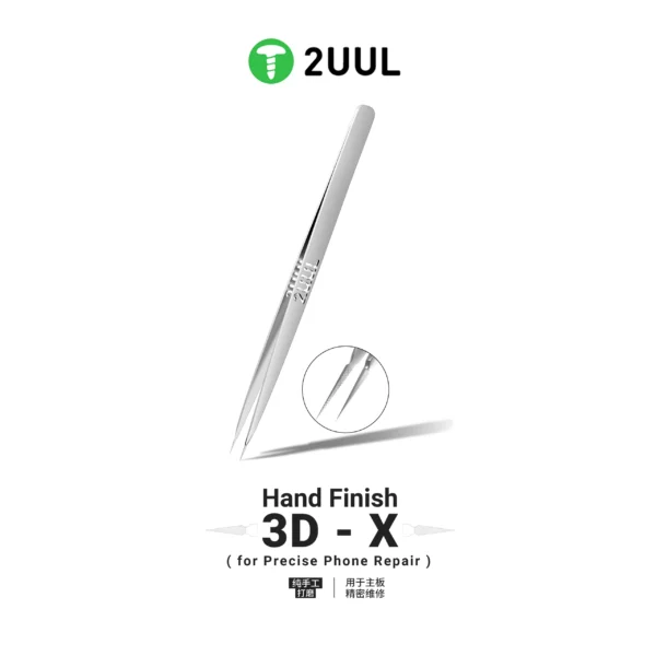 2UUL TW02 Hand Finish 3D-X Ornate-Patterned Tweezer