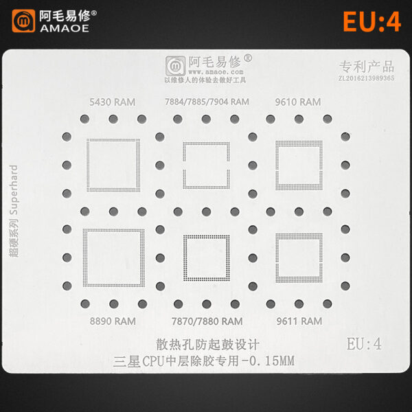 AMAOE Stencil Set Exynos CPU EU1-EU5