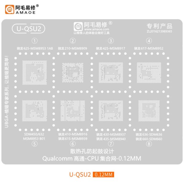 AMAOE Stencil Set SAMSUNG Exynos SMG1-SMG5