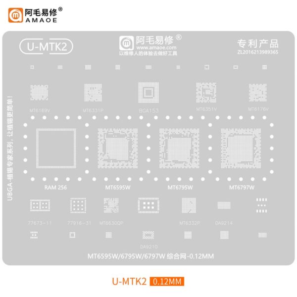Amaoe Stencil Set for Mediatek MTK1-MTK9