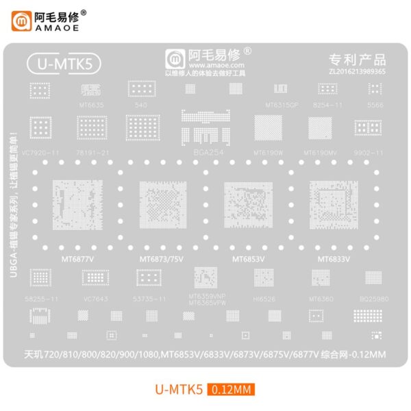 Amaoe Stencil Set for Mediatek MTK1-MTK9