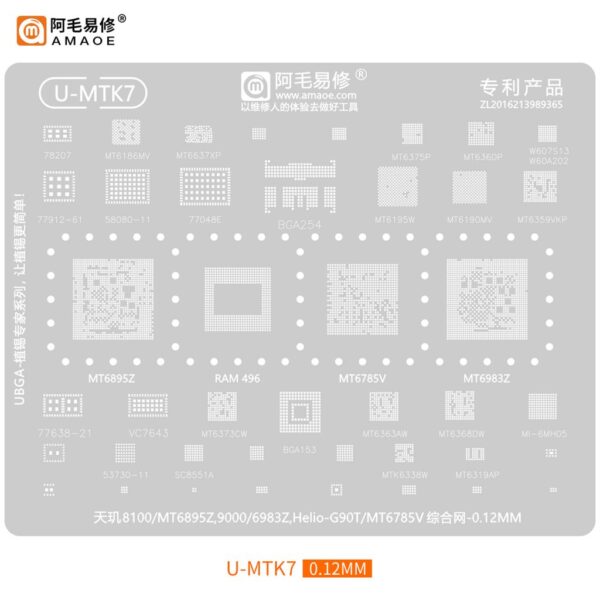 Amaoe Stencil Set for Mediatek MTK1-MTK9