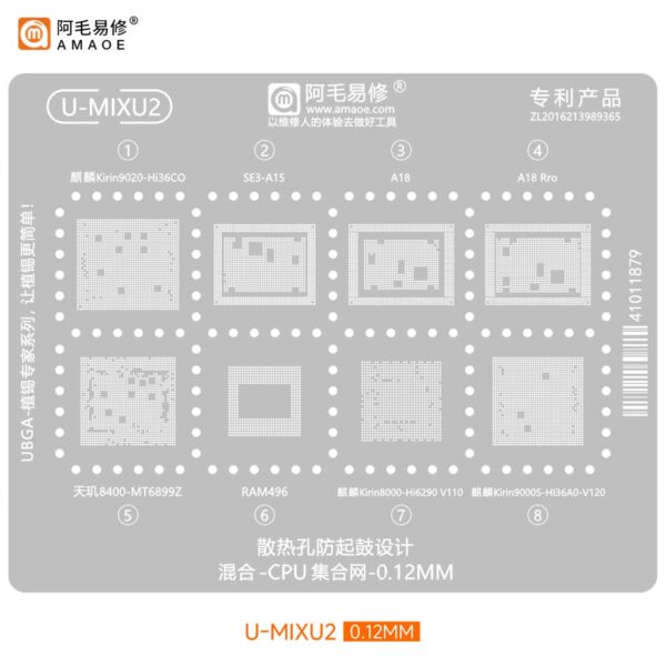 Amaoe Stencil set for MIX CPU MIXU1-MIXU2