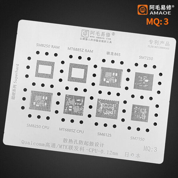 Amaoe Stencil for Qualcomm / Mediatek CPU MQ3