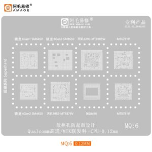 Amaoe Stencil Set for Qualcomm / Mediatek CPU MQ6