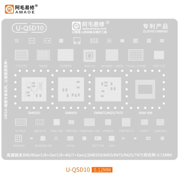AMAOE Stencil Qualcomm Snapdragon QSD10