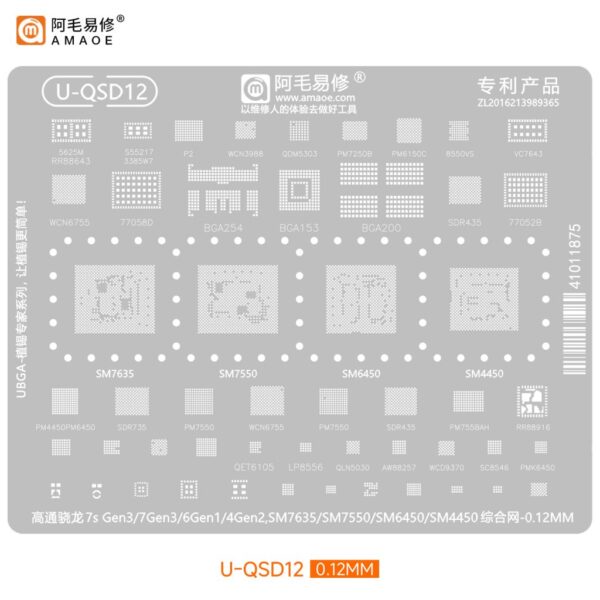 AMAOE Stencil Qualcomm Snapdragon QSD12