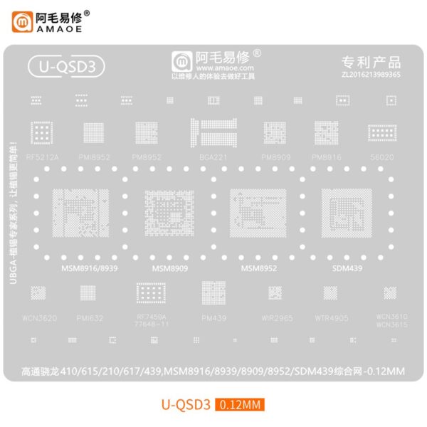 AMAOE Stencil Qualcomm Snapdragon QSD3