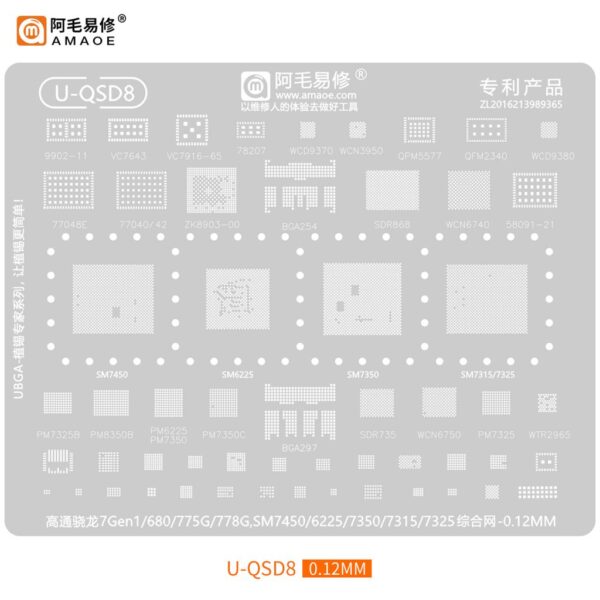 AMAOE Stencil Qualcomm Snapdragon QSD8