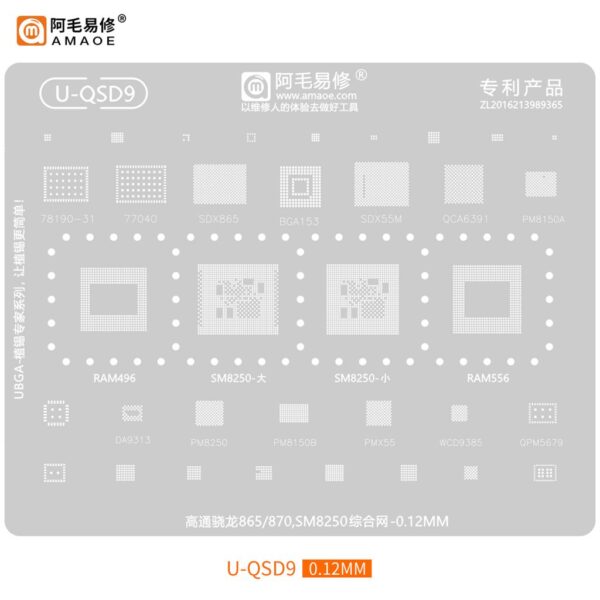 AMAOE Stencil Qualcomm Snapdragon QSD9