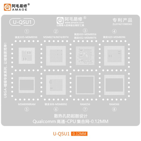 AMAOE Stencil Qualcomm Snapdragon CPU QSU1
