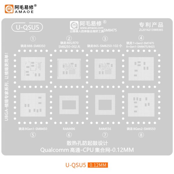 AMAOE Stencil Qualcomm Snapdragon CPU QSU5
