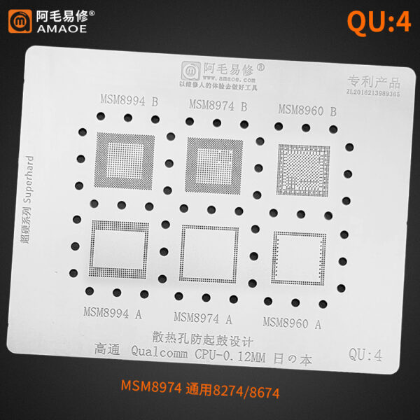 Amaoe Stencil for Qualcomm CPU QU4