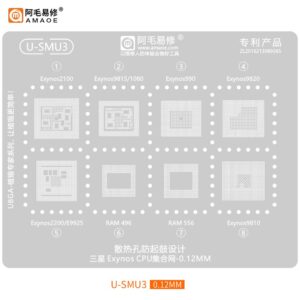 AMAOE Stencil Set SAMSUNG Exynos CPU SMU1-SMU3