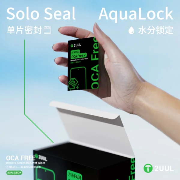 2UUL FA01 Remove Screen OCA Wet Wipes ( 50 Pcs/Box )