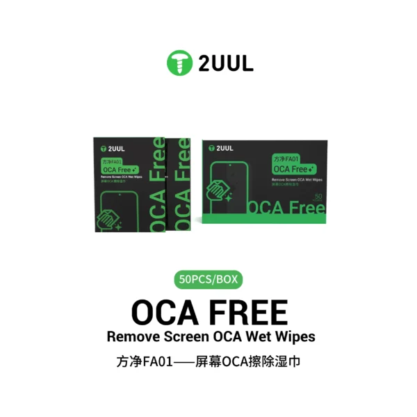 2UUL FA01 Remove Screen OCA Wet Wipes ( 50 Pcs/Box )