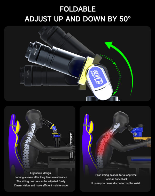 Mechanic Robot Smart Eye 7X-45X Foldable / Rotatable Microscope