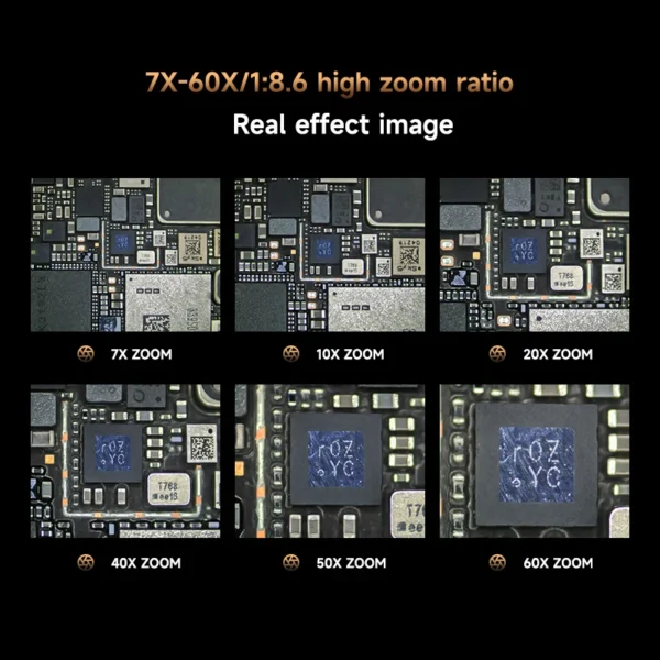 Mechanic Robot 7060T 7-60X Trinocular Microscope