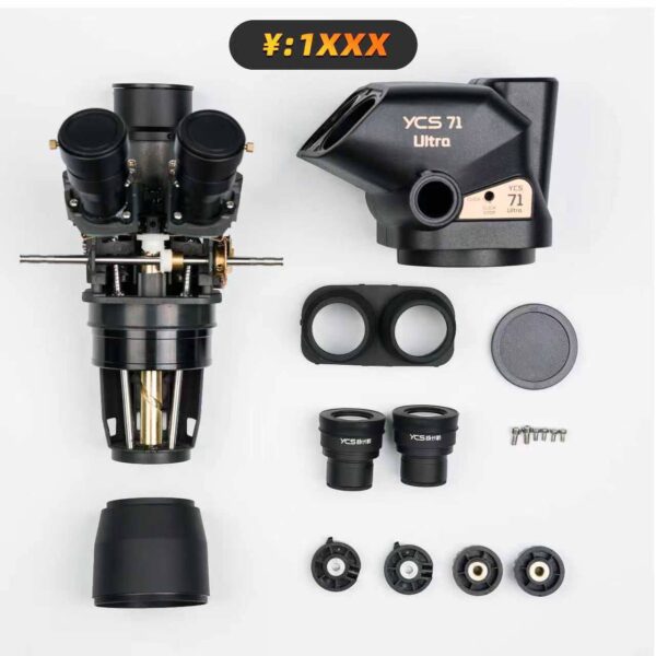 YCS 71 Ultra Trinocular Macroscopic Co-visual Stereo Microscope Head