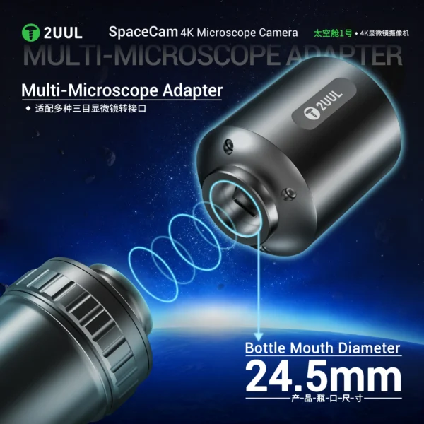 2UUL MS01 SpaceCam 4K Microscope Camera